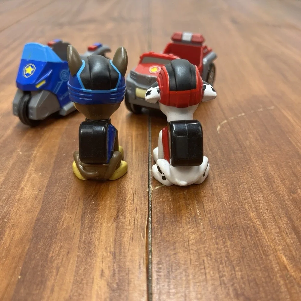 PAW Patrol Chase Motorcycle Marshall Fire ATV Figure Vehicle Toy Lot